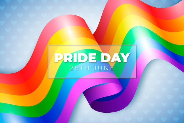 Vector realistic pride day flag illustration