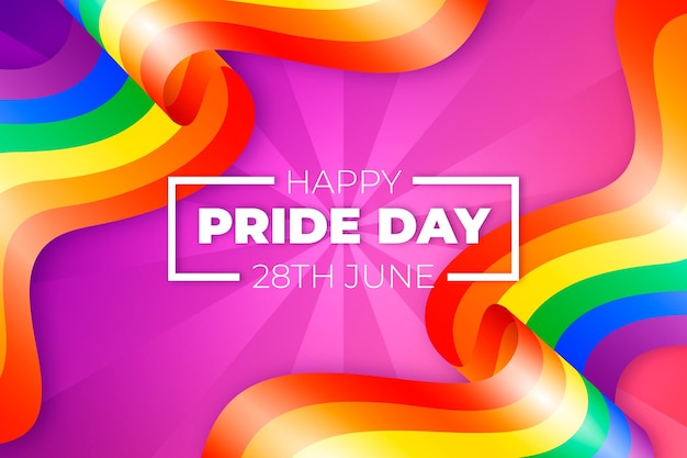 Vector realistic pride day flag illustration