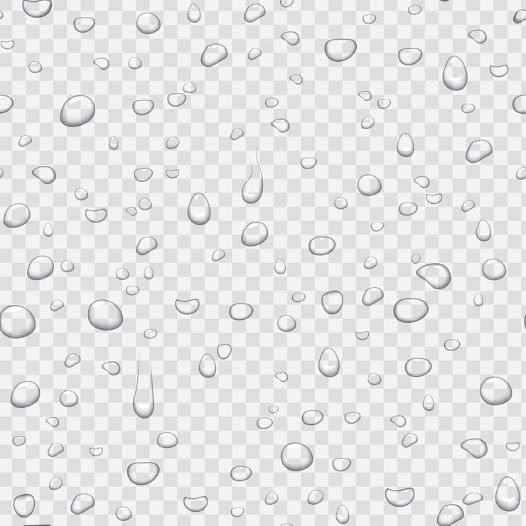 Vector realistic pure clear water drops