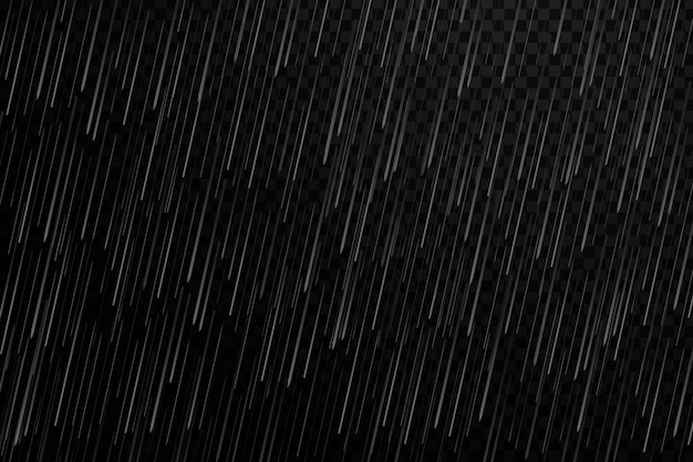 Vector realistic rain effect on the transparent background.