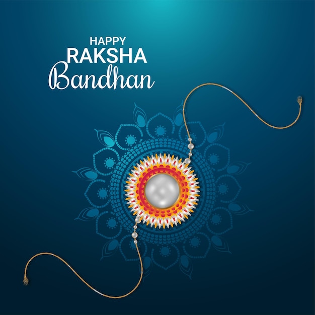 Realistic rakhi for happy raksha bandhan design concept