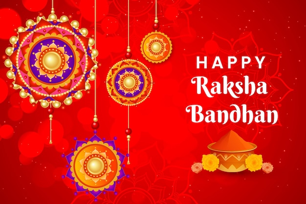 Vector realistic raksha bandhan background