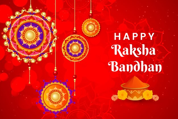 Realistic raksha bandhan background