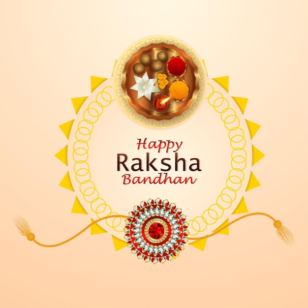 Realistic raksha bandhan with creative rakhi