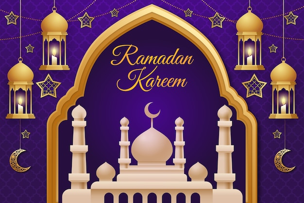 Vector realistic ramadan background