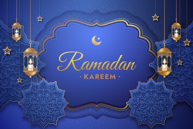 Calendrier Ramadan Kareem Blue 30x43cm géant à petits prix