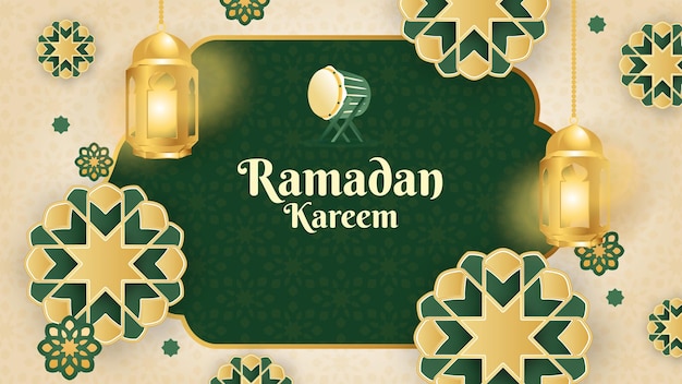 Realistic ramadan background