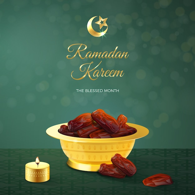 Vector realistic ramadan illustration