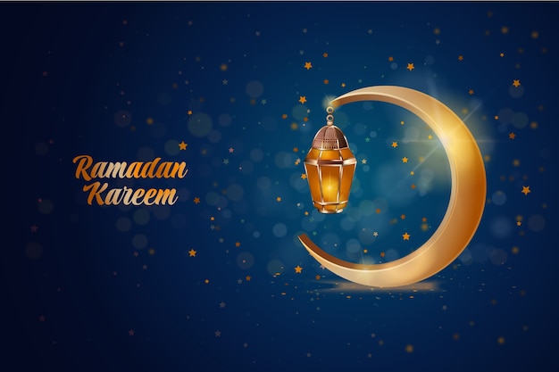 Realistic ramadan illustration