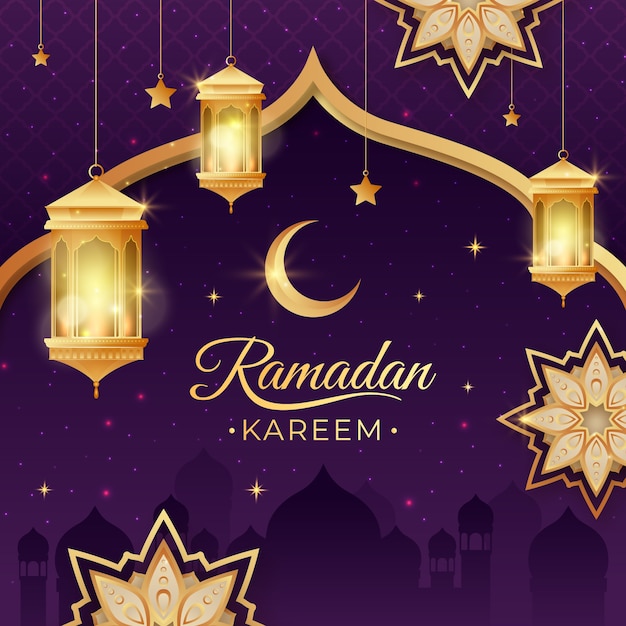 Illustrazione realistica del ramadan