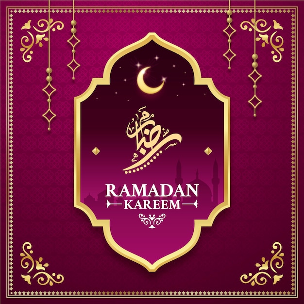 Realistic ramadan illustration