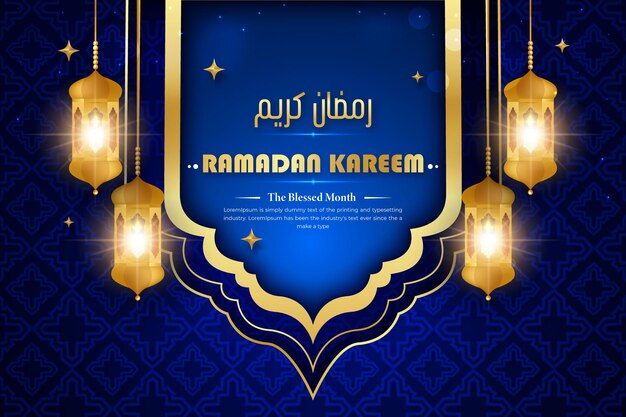 Realistic ramadan kareem background template