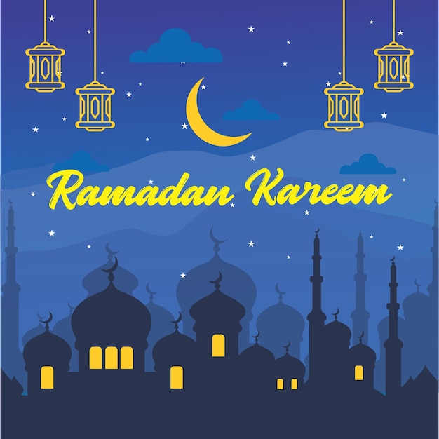 Realistic ramadan kareem background vector