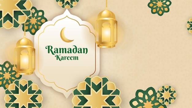 Realistic ramadan kareem background