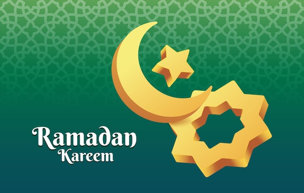 Insieme realistico di vettore islamico di stile 3d dell'icona di ramadan kareem