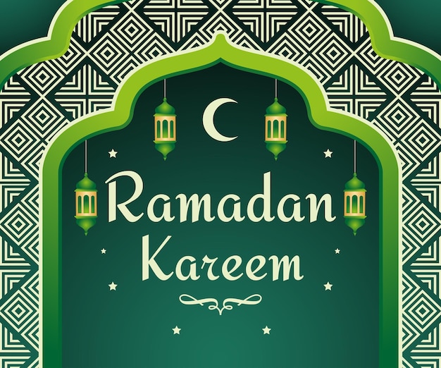 Realistic ramadan kareem illustration