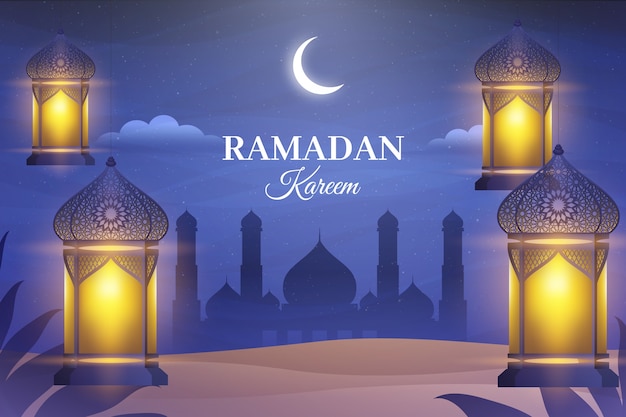 Illustrazione realistica del ramadan kareem