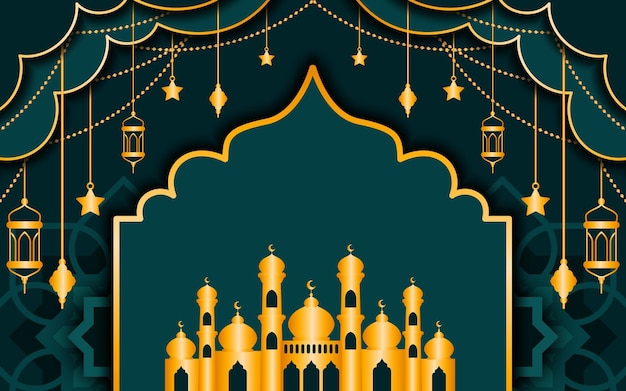 Realistic Ramadan Mubarak Background