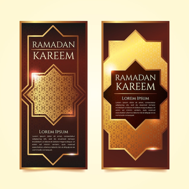 Realistic ramdan banners template