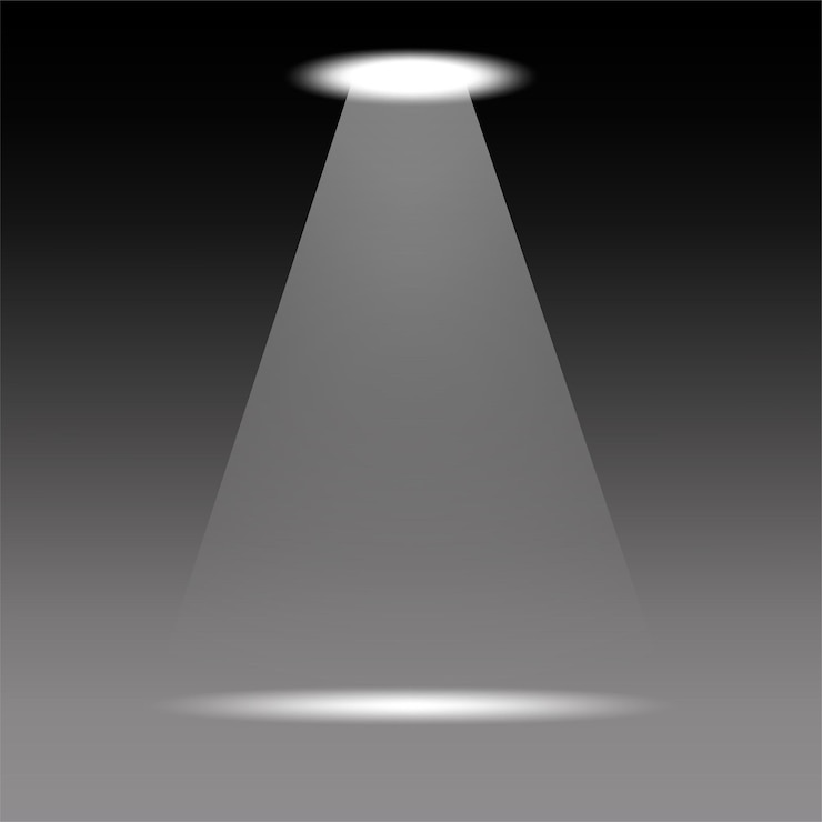 Vector realistic ray light. magic light effect. aliens ray of light. vector illustration stock image