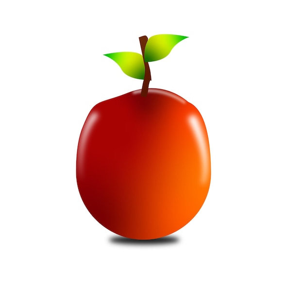 Vector realistic red apple vector art