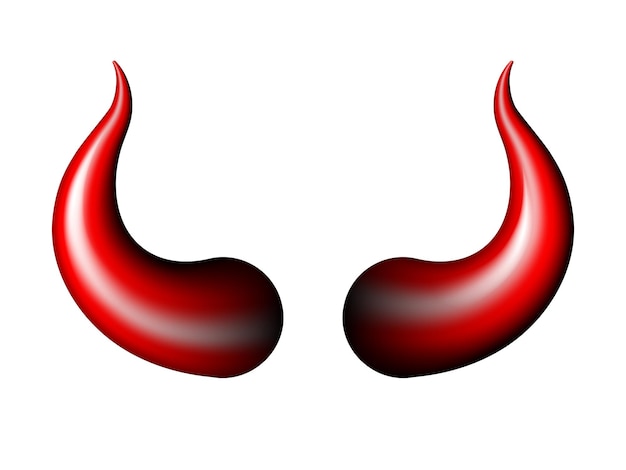 Realistic red and black Halloween Devil Horns Satan demon accessories