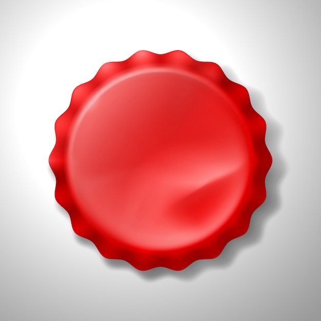 Realistic red bottle cap