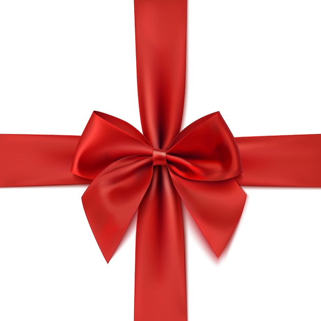 Red gift bows. Realistic silk ribbons with bow, - Stock Illustration  [67399349] - PIXTA