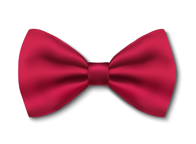 Vector realistic red bow tie