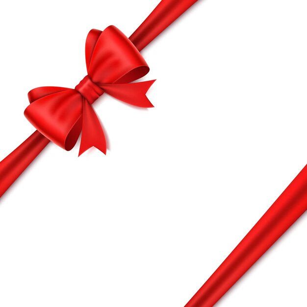 Christmas wrapping ribbon with holly red Vector Image