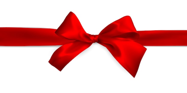 Vector realistic red bow