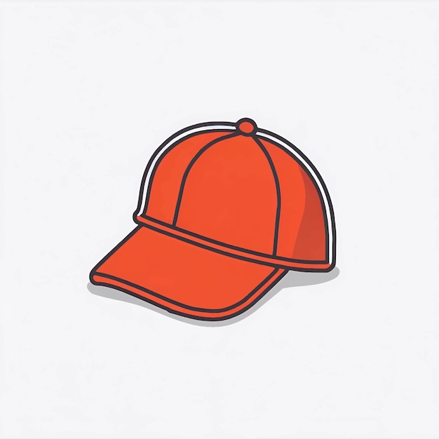 Vector realistic red cap adult man caps sport uniform headwear clothing fashion vector illustration