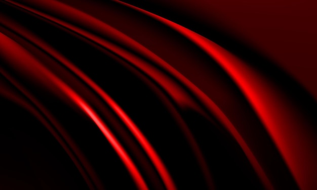 Vector realistic red fabric wave curve background vector