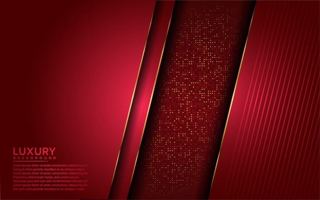 Vector realistic red luxury with overlap background