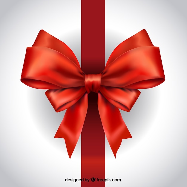 Vector realistic red ribbon