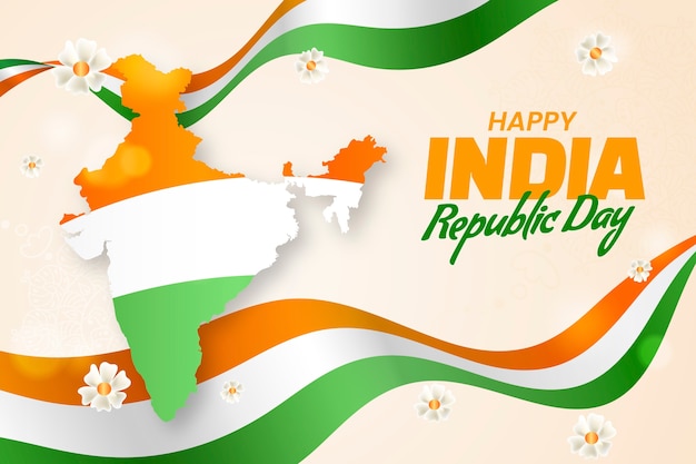 Realistic republic day illustration