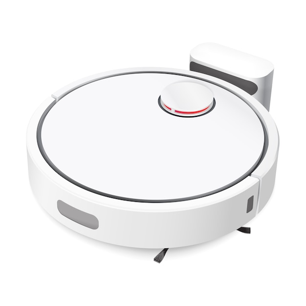 Realistic robot vacuum cleaner illustration