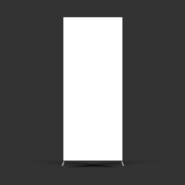 Vector realistic roll up banner stand