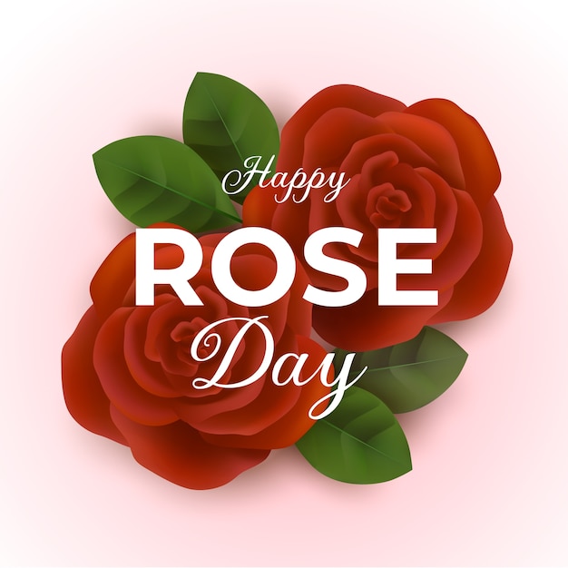 Vector realistic rose day illustration