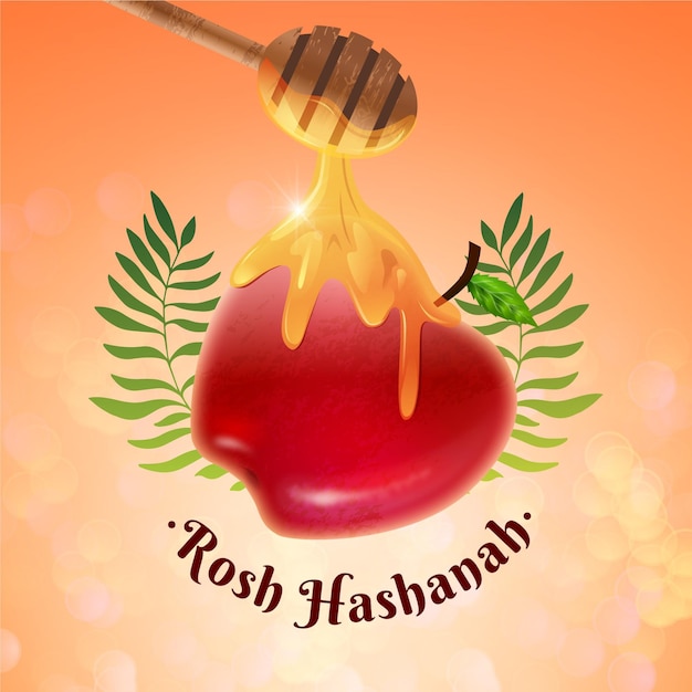 Realistic rosh hashanah concept