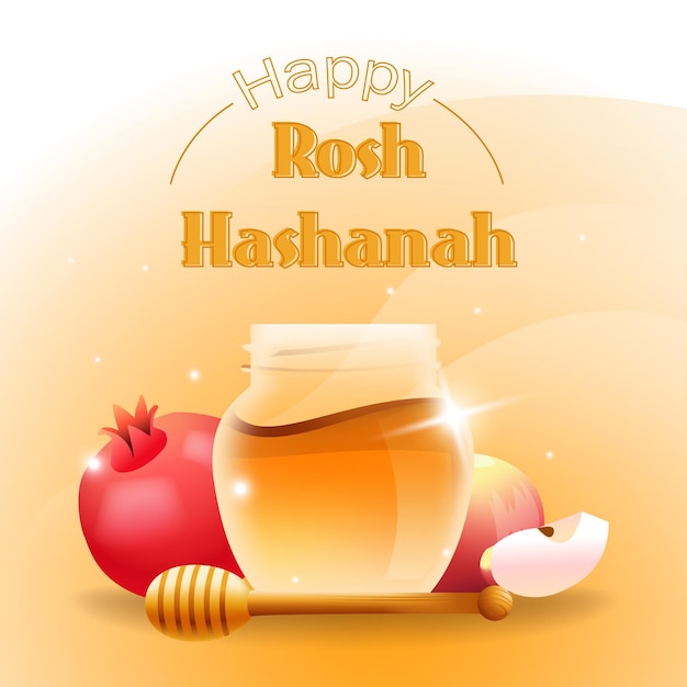 Realistic rosh hashanah concept