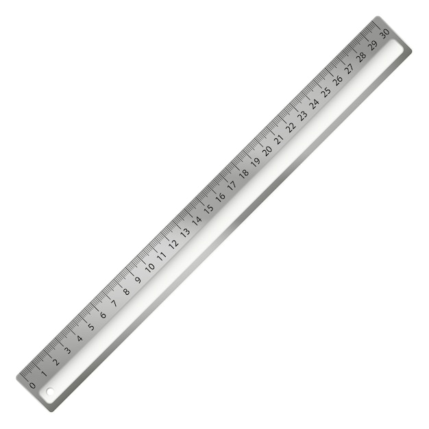 Realistic ruler math tool geometry measure equipment