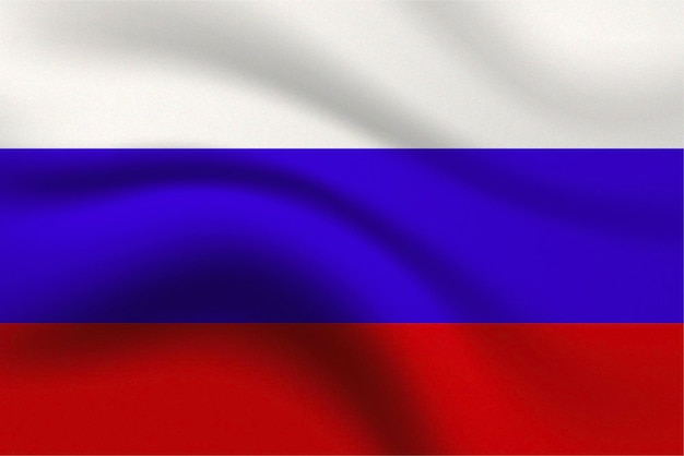 Vector realistic russian flag