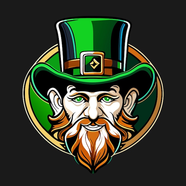 Realistic saint patrick day illustration with isolated leprechaun