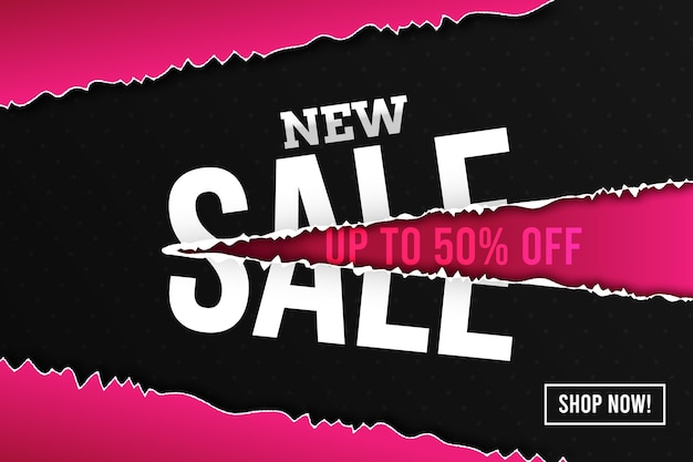 Realistic sale background