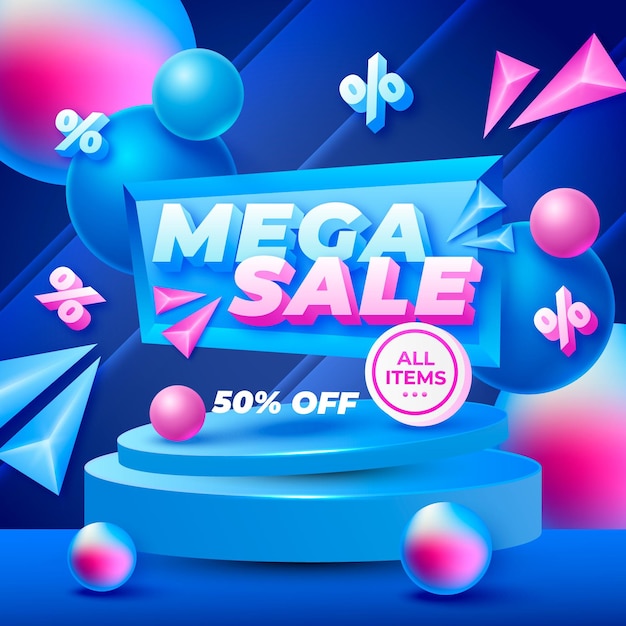 Vector realistic sale background