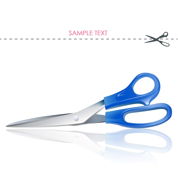 Realistic scissors isolated on white