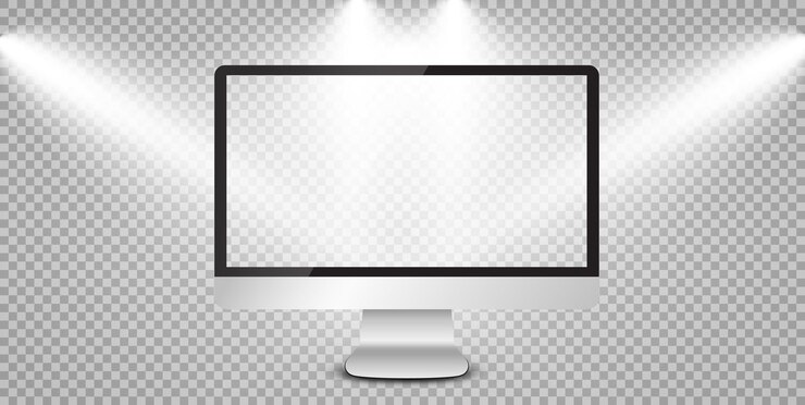 Vector realistic set of monitor