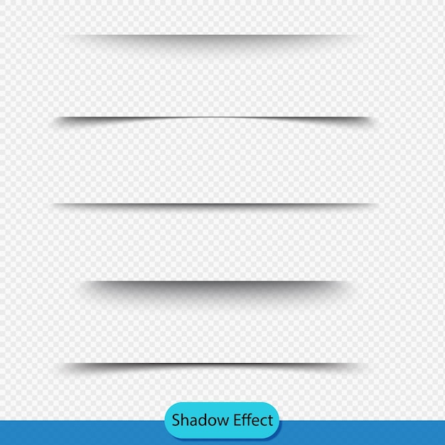 realistic shadow effects on transparent background