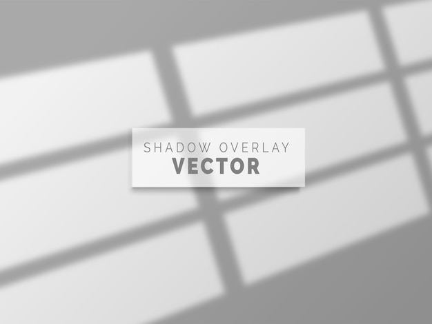 Realistic shadow overlay vector on clean wall